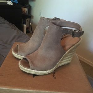 Taupe Espadrille wedge